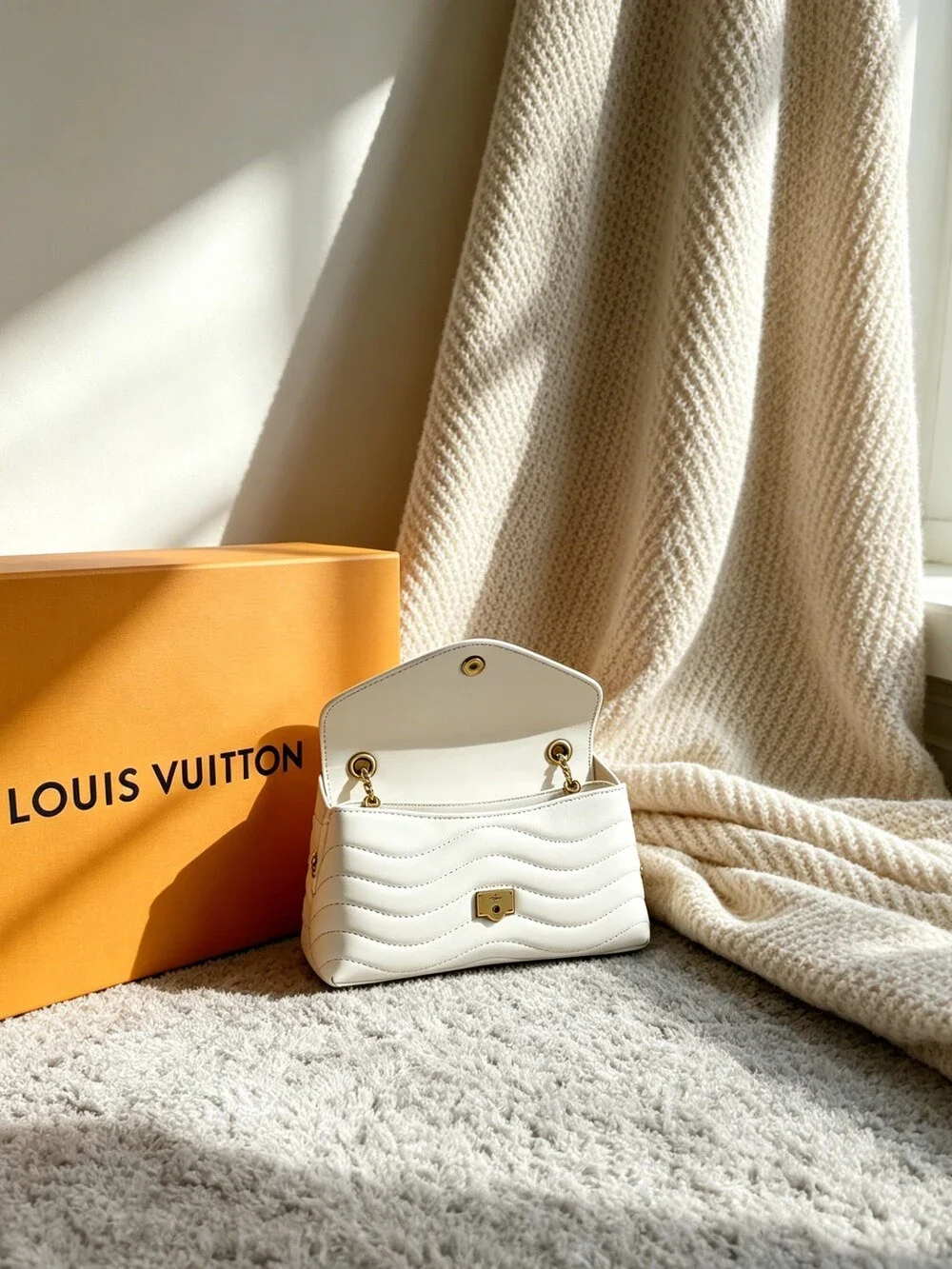 Louis Vuitton New Wave Chain Bag MM White